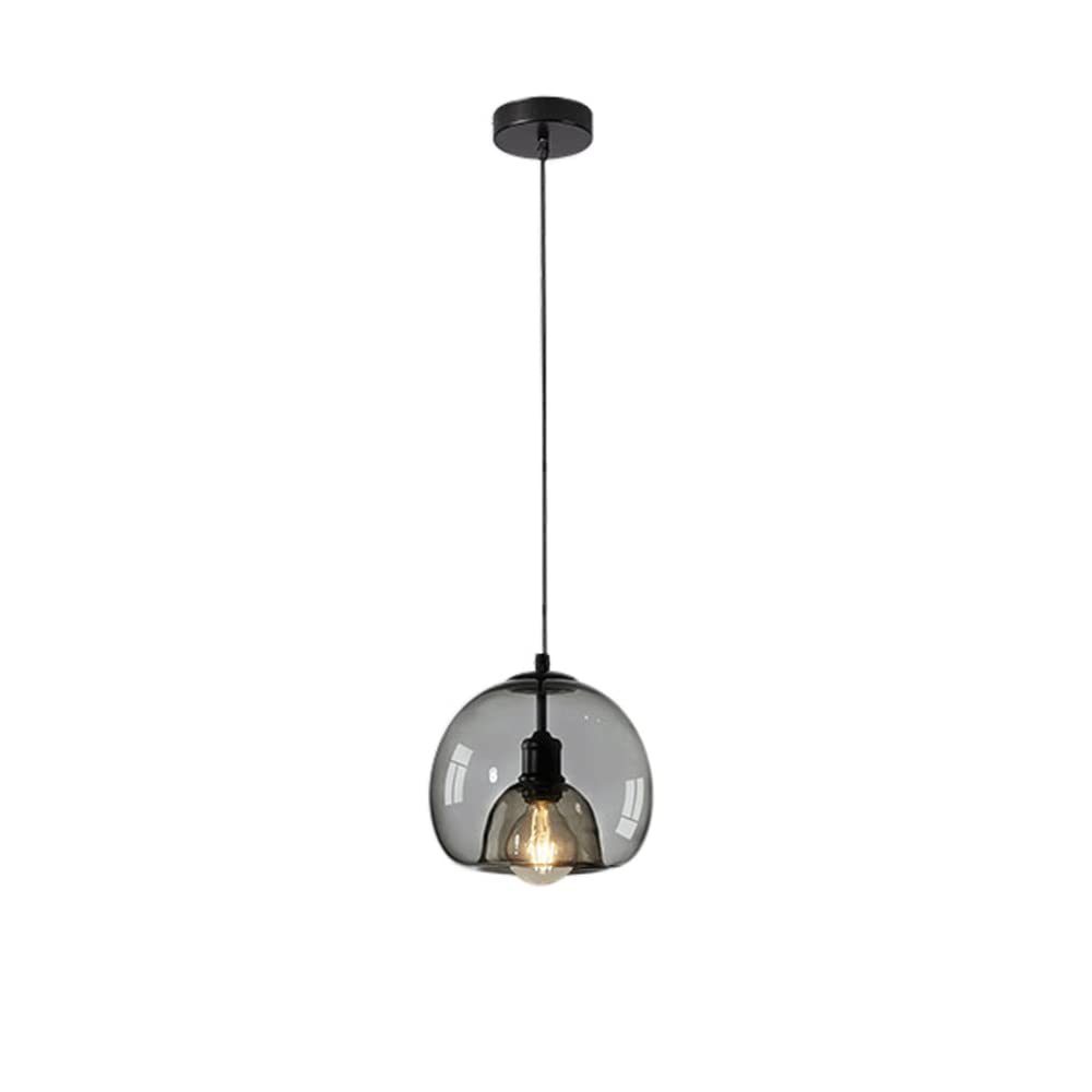 Lustre à une tête E27 suspension verre métallique luminaire encastré plafonnier salon