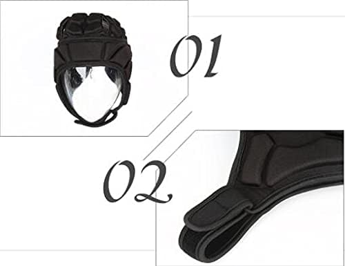 Miniatura 5 de Casco de rugby ajustable, suave acolchado para fútbol, gorra británica anticolisión con correa para la barbilla, protector de cabeza de fútbol,