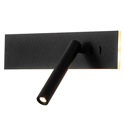Lámpara de pared LED con apliques de luz de lectura interiores para sala de estar
