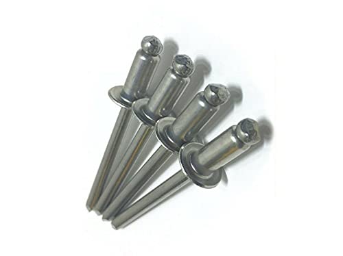 Pr-Mch Package of 100, POP Rivets All Stainless Steel Metal 6-4 3/16 x 1/4 Grip Total Package of 100, Set Kit #DR-D3339D