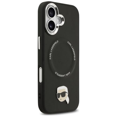CG MOBILE Karl Lagerfeld Karl Pin kompatibel mit MagSafe Hülle für iPhone 17 (Schwarz)