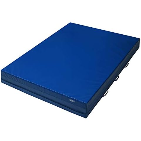 ALPIDEX Weichbodenmatte 300 x 200 x 25 cm mit 6 Tragegriffen und Anti-Rutschboden, Farbe:dunkelblau Cover