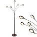 Brightech Orion - Super Bright, Modern LED Arc Lamp - 5 Adjustable Arm & Light Heads Arch Over the Couch - Standing Tree Lamp for Living Rooms - Bright Hanging Lighting - Oil Rubbed Bronze