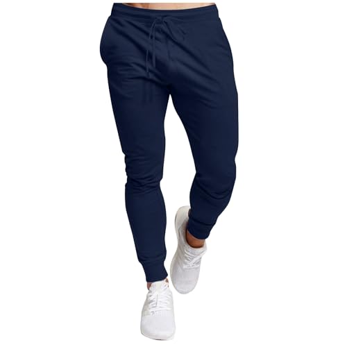 Sweatpants for Men Fashion Running Joggers Pants Casual Training Workout Sweat Pants Teen Boys Active Clothes Comfy Navy