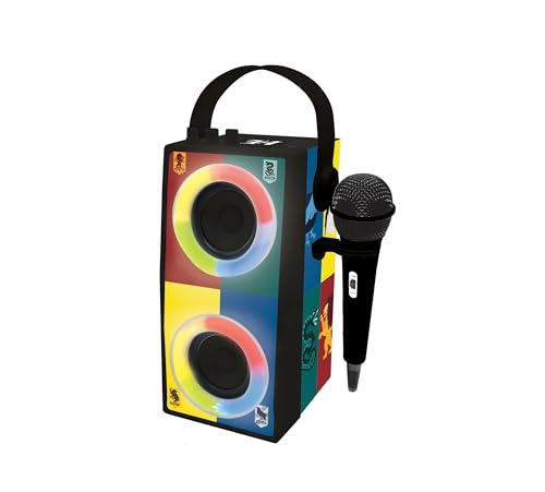 LEXIBOOK, Harry Potter, Altavoz Luminoso Bluetooth portátil con micrófono, Efectos de luz, Karaoke, Inalámbrico, USB, Tarjeta SD, Batería Recargable, BTP180HPZ
