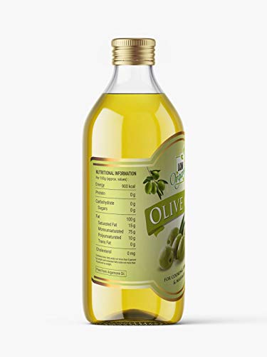 Image of LAXMI ORGANIC Olive Oil 1L | Pure Cold Pressed Jaitun Ka Tel | Multipurpose Edible Oil for Cooking, Salad Dressing, Hair Care, Skin Moisturizing & Baby Massage | Natural Olive Oil 1000ml