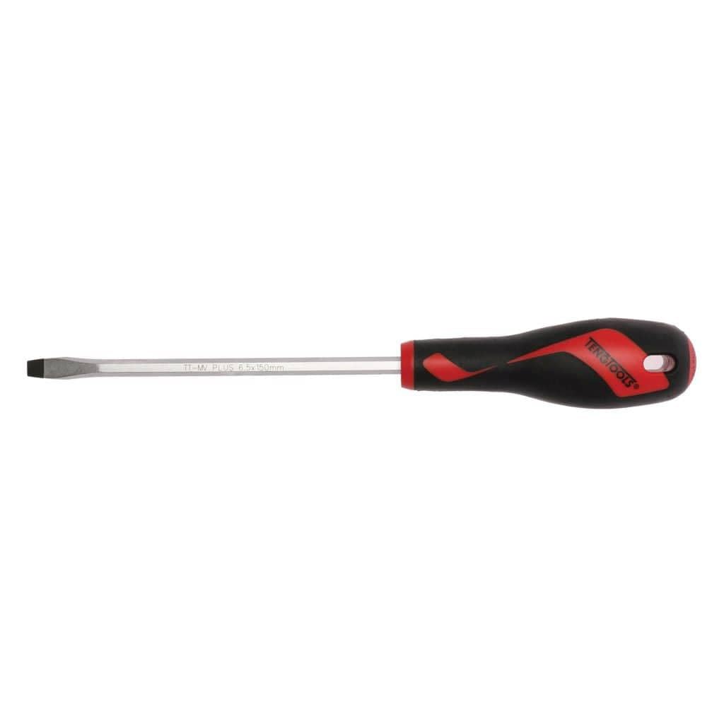 Teng Tools Flat Screwdriver, 1.2 x 6.5 mm Tip, 150 mm Blade, 266 mm Overall