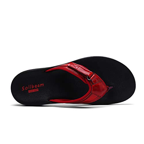 Image of SOLLBEAM Womens Original Orthotic Comfort Thong Style Flip Flops Sandals With Arch Support Heel Cup