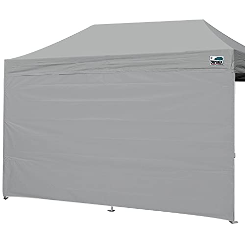 Image of Eurmax USA 10x20 Pop Up Canopy SunWall-UV Protection for Tents,Blocks Sunlight&Wind,Water Resistant Side Wall Only,Easy Hook & Loop Installation,Fit for 20FT Straight Leg Shelters&Gazebo,Gray