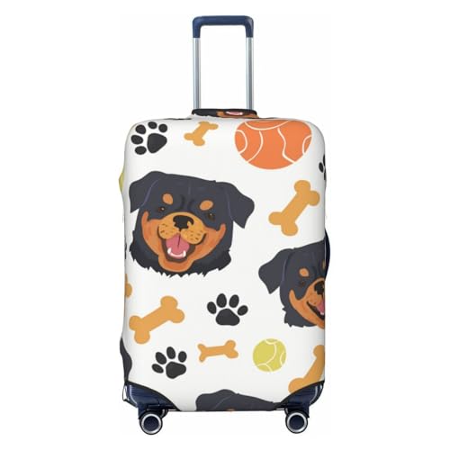 Rottweiler Travel Luggage Covers For Suitcase Elastic Suitcase Protector Anti-Scratch Spandex Baggage Covers Fits 18-32 Inch Luggage Small