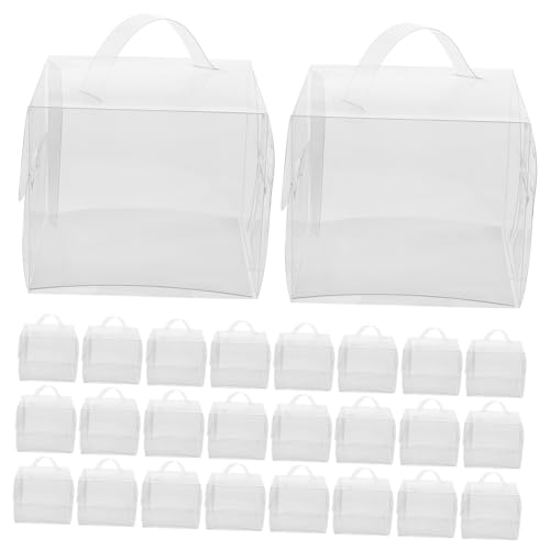 Homoyoyo 10pcs Cake Boxes with Handles Portable Bakery Boxes for Cake Wrapping Camping