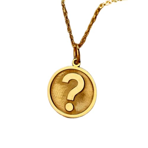Collier point d'interrogation en argent plaqué or pour rompre la monotonie du look