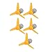 Aexit 5 Pcs Electrical equipment DC 3.0V 0.13A 11500RPM Motor 80mm 3-Vanes Pointed Propeller Yellow