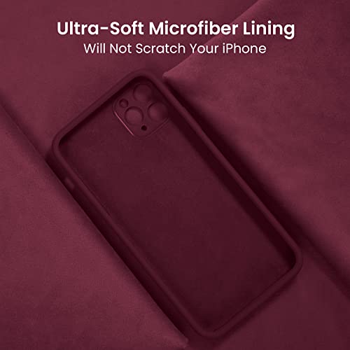 Image of FireNova Designed for iPhone 13 Pro Case, Silicone Upgraded [Camera Protection] Phone Case, Soft Anti-Scratch Microfiber Lining Inside, 6.1 inch, Plum