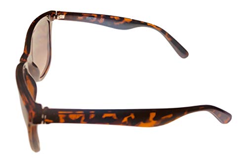 Kenneth Cole REACTION Mens Square Tortoise Plastic Sunglass KC1366 52F3