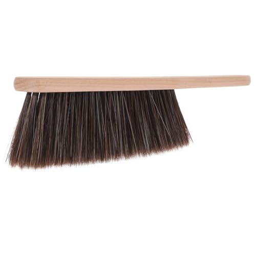 CIYODO 小型ハンドム 木製軟毛ブラシ 軽量携帯用デスク清掃器 ソファほこり取り キーボードクリーナー 家具除塵用