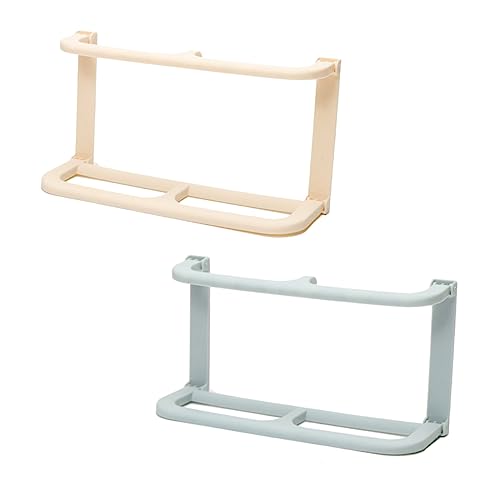 Parliky 2pcs Wall-Mounted Foldable Over Door Shoe Storage Rack Expandable Entryway Organizer Self-Adhesive Hooks