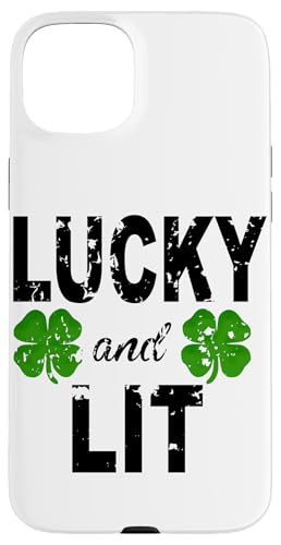Lucky And Lit St Patricks VbN fB[X Y ACbVN[o[ X}zP[X iPhone 15 Plus p