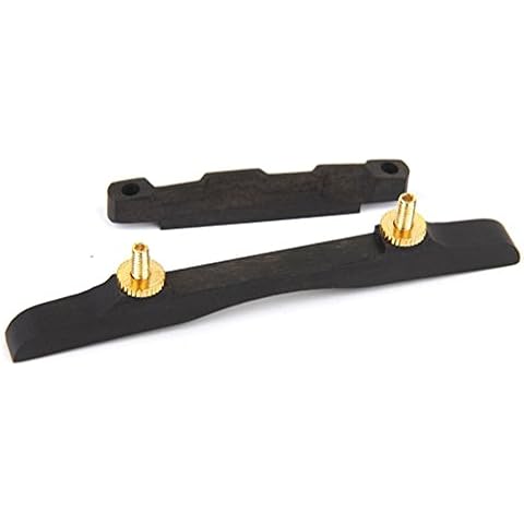 ROSENICE Adjustable Mandolin Bridge Compensated Ebony (Random Color) Cover