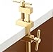 Chiloskit Brass Woodworking Clamps F-clamps, 7inch Solid Brass Small Miniature Bar Clamps with Knurled Tightening Screws (180mm/7