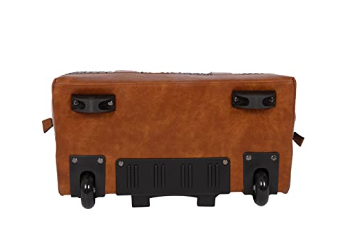 JKM & Company Faux Leather Compatible With Computer iPad, Laptop Tablet Rolling Tote Bag Briefcase Carryall Bag