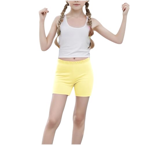 Girls Biker Shorts Kids Cotton Elastic High Waist Short Leggings for Yoga Dance Athletic Shorts Comfort 5-14 Years3