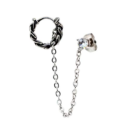 �yBLUE GEMS�zSURGICAL STAINLESS �Ў� �V���O�� �X�e�����X �_�u�� �`�F�[�� �Q�� 2�� �s�A�X �t�[�v �X�^�b�Y �����Y ���f�B�[�X ;STP-280