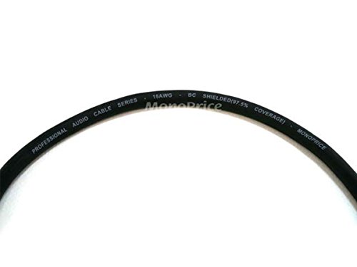 Image of Monoprice 104768 3-Feet Premier Series XLR Female to 1 /4-Inch TRS Male 16AWG Cable gold