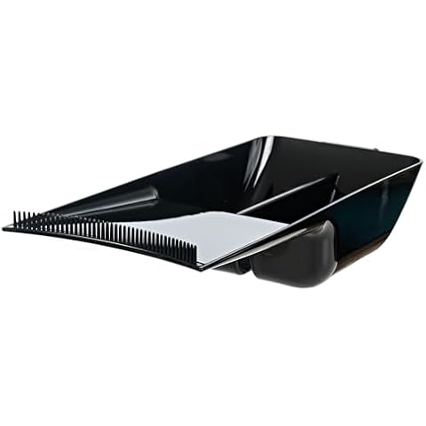 2-in-1 Salon Color Bowl and Balayage Board Set – Set of 2 Black Hair Color Mixing Bowls with Built-In Balayage Boards – Hair Color Tools for Professional Stylists and Salons – Hair Dye Bowl Set Cover