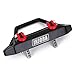 INJORA RC Front Bumper 1/24 Metal Bumper with Lights for SCX24 Wrangler Gladiator（B）