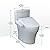 TOTO WASHLET+ Aquia IV One-Piece Elongated Dual Flush 1.28 and 0.9 GPF Toilet and WASHLET C2 Bidet Seat, Cotton White - MW6463074CEMFGN#01