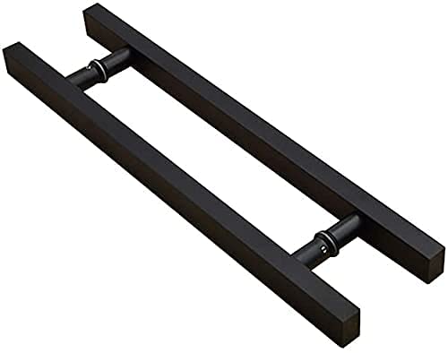 Poignée de porte de grange coulissante double face métal bois longueur 120cm