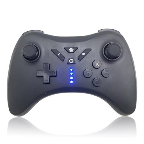 PowerLead Pro Controller for Wii U, Wireless Controller Gamepad for Wii U Rechargeable Game Controller Joystick - Black