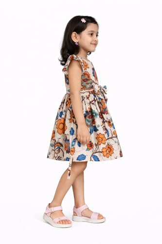 Image of Girls Pure Cotton Soft Frock with Astar, Printed Multicolor for Girl Child