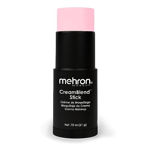 Image of Mehron Makeup CreamBlend Stick | Face Paint, Body Paint, & Foundation Cream Makeup | Perfect for Halloween .75 oz (21 g) (Pastel Pink) | Made in the USA