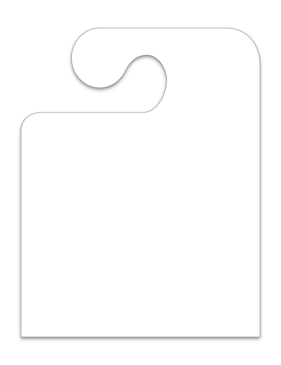 Generic Jumbo Blank J-Hook Style Mirror Hang Tags - Metallic White Large Size (8-1/2" × 11") Car Dealer Tags for Auto Dealership Supplies - Durable 11