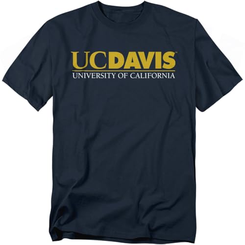 University of California Davis Official Secondary Institutional Unisex Adult T Shirt Navy Medium