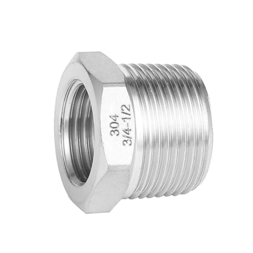 Réducteur fileté mâle femelle BSP inox 304 pour plomberie eau et gaz