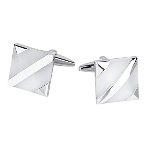 homozy 1Pair Camisa Dos Homens Praça Francesa Shell Latão Abotoaduras Abotoaduras Para Ternos Mascul