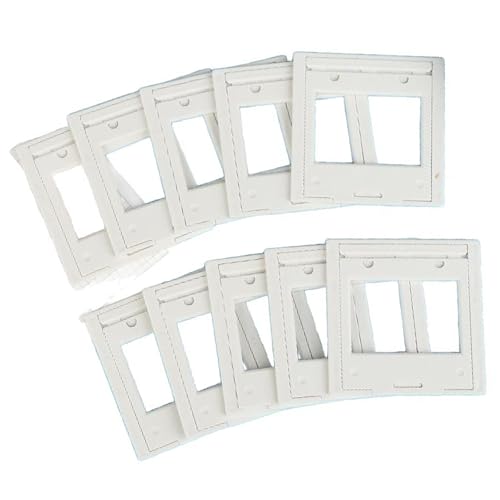 10 piezas de 135 marcos de diapositivas de plástico blanco para guardar diapositivas de película de revertir, mejora la claridad y durabilidad
