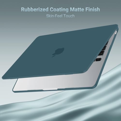 Image of MOSISO Compatible with MacBook Air 13 inch Case M5 2026 M4 2025 M3 M2 2024-2022 A3449 A3240 A3113 A2681,Hard Shell&Keyboard Cover&Screen Film&Pouch for MacBook Air 13.6 inch Case, Teal Green