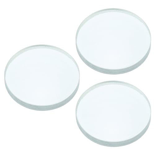 Image of PATIKIL 3 inch (75mm) Focal Length Double Concave Lens, 3 Pack 30mm Diameter 4mm Height Glass Optically Polished Round Edges Lens for Physics Experiment, Clear