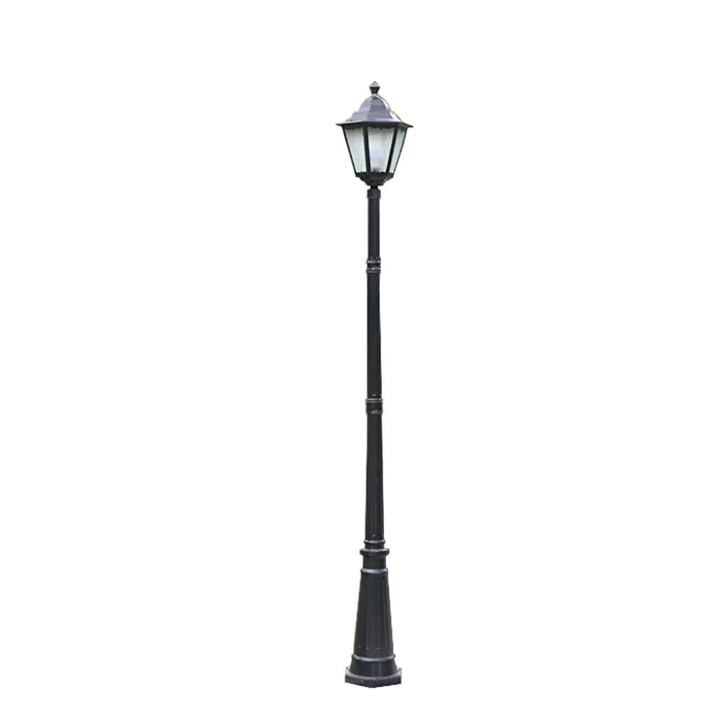 QUSYZD Outdoor Street Light,Vintage Street Post Light Black,Aluminum + Patterned Glass, Waterproof Ip55,Landscape Lighting,Waterproof Street Light for Backyard, Garden, Drivewa,245cm