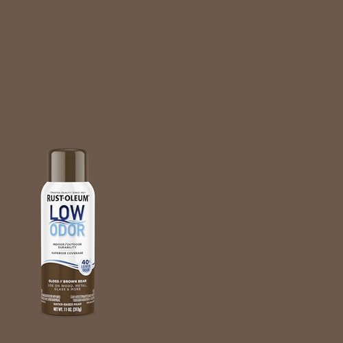Image of Rust-Oleum Low Odor Premium Spray Paint, 11 oz, Gloss Brown Bear, 2 Pack
