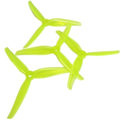 Hélice de 3 palas 5 pulgadas repuesto para drones de carreras FPV F5140 orificio 5mm yellow