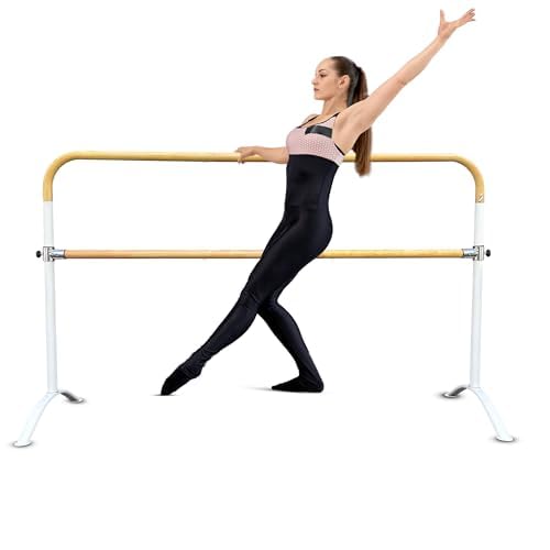 Ballet Barre for Home or Studio, 6ft, Double, Curved Shape, Height  Adjustable Ballet Barre Dance Barre Ideal for Stretch, Pilates, Dance,  Active