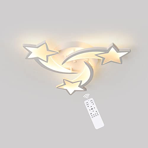 Plafonnier LED géométrique 86W lustre en acrylique blanc haut de gamme pour grand séjour