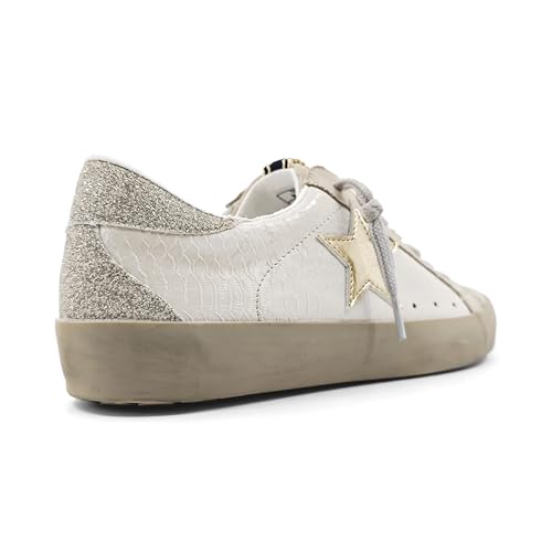 Womens Paula Print Lace Up Sneakers Shoes Casual - Off White - Size 6 M3