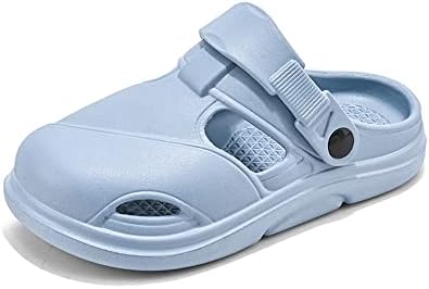 LXOXL Kids Clogs for Boys and Girls Breathable Non-Slip Clogs Garden High Elasticity Beach Pool Sandals Waterproof Indoor Outdoor Slippers(Blue)