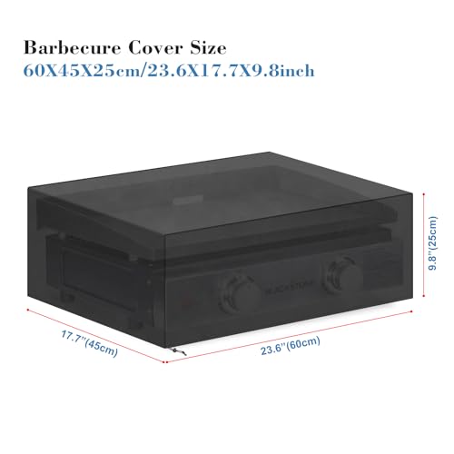 VANSHEIM Abdeckhaube Tischgrill Abdeckung Wetterfest,Abdeckung Grill Winterfest,Tischgrill Schutzhülle Wasserdicht für Plancha Abdeckhaube Grill Schutzhaube Gasgrill 60x45x25cm
